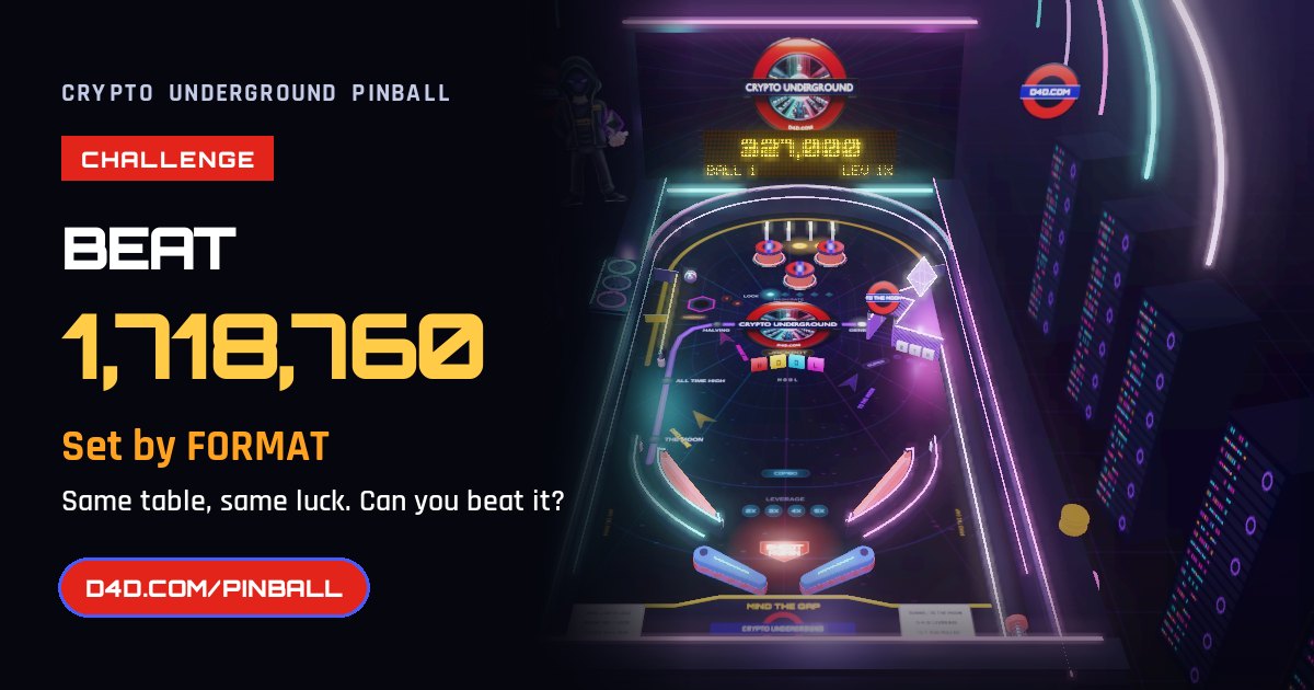 Beat 1,718,760 · Crypto Underground Pinball